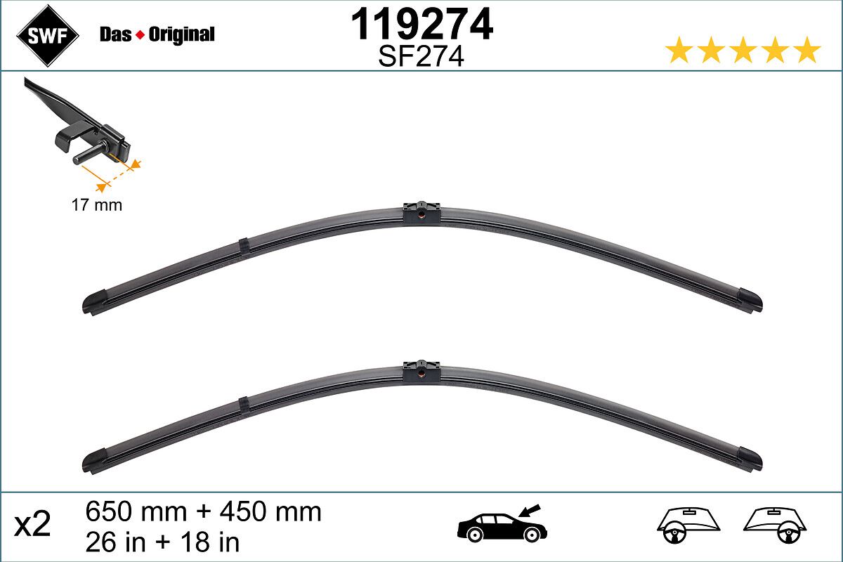 Lamela stergator SWF 119274